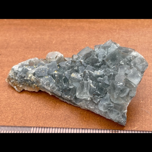 Cubic Fluorite on Druze Quartz - Picture 11 of 16